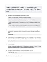 LVMH Course Quiz EXAM QUESTIONS (50 TERMS) WITH VERIFIED DEFINITIONS UPDATED 2024