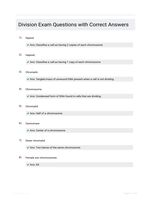 Division Exam Questions with Correct Answers