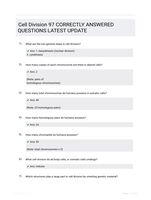 Cell Division 97 CORRECTLY ANSWERED QUESTIONS LATEST UPDATE