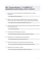 RBT Training Module 7 13 CORRECTLY ANSWERED QUESTIONS LATEST UPDATE