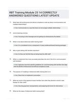 RBT Training Module 25 14 CORRECTLY ANSWERED QUESTIONS LATEST UPDATE