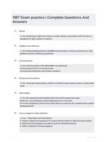 RBT Exam practice | Complete Questions And Answers