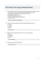 ACLS Post Test (copy) Already Passed
