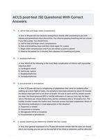 ACLS post-test |50 Questions| With Correct Answers.