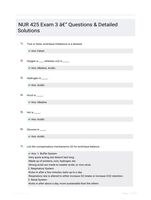 NUR 425 Exam 3 - Questions & Detailed Solutions