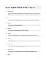 Music 1st year summer exam 2024 -2024