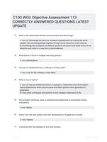 C100 WGU Objective Assessment 113 CORRECTLY ANSWERED QUESTIONS LATEST UPDATE