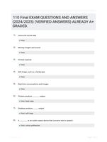 110 Final EXAM QUESTIONS AND ANSWERS (2024/2025) (VERIFIED ANSWERS) ALREADY A+ GRADED.