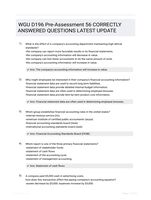 WGU D196 Pre-Assessment 56 CORRECTLY ANSWERED QUESTIONS LATEST UPDATE