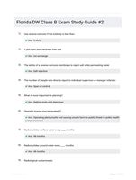 Florida DW Class B Exam Study Guide #2