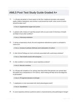 AMLS Post Test Study Guide Graded A+