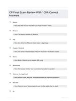CP Final Exam Review With 100% Correct Answers