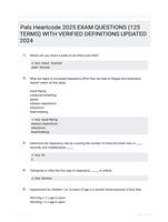 Pals Heartcode 2025 EXAM QUESTIONS (125 TERMS) WITH VERIFIED DEFINITIONS UPDATED 2024