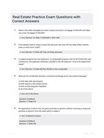 Real Estate Practice Exam Questions with Correct Answers
