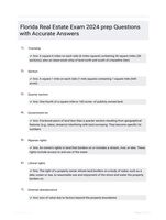 Florida Real Estate Exam 2024 prep Questions  with Accurate Answers