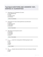 Test Bank QUESTIONS AND ANSWERS 100% VERIFIED A+ GUARANTEED