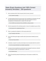 State (Exam Questions And  100% Correct Answers) Simulator : 200 questions