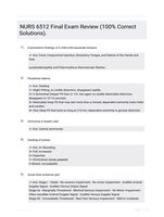 NURS 6512 Final Exam Review (100% Correct Solutions).