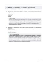 CC Exam Questions & Correct Solutions