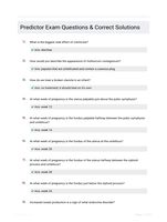 Predictor Exam Questions & Correct Solutions