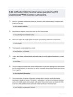 140 orthotic fitter test review questions |93 Questions| With Correct Answers.