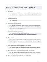 NSG 552 Exam 2 Study Guide  (144 Q&A)