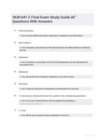 NUR-641 E Final Exam Study Guide - Questions With Answers