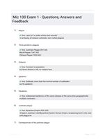 Mic 130 Exam 1 - Questions, Answers and Feedback