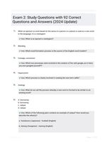Exam 2: Study Questions with 92 Correct Questions and Answers (2024 Update)