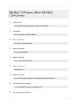 INSTRUCTOR Exam (MAIN REVIEW)  100%Correct