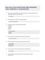 New Hire (Test) QUESTIONS AND ANSWERS 100% VERIFIED A+ GUARANTEED