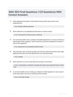 NSG 505 Final Questions |120 Questions| With Correct Answers.