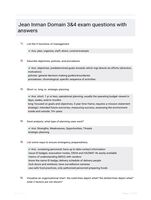 Jean Inman Domain 3&4 exam questions with answers
