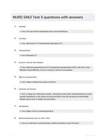 NURS 5463 Test 5 questions with answers