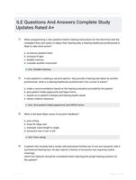 ILE Questions And Answers Complete Study Updates Rated A+