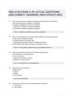 NSG 3160 EXAM 4 | 81 ACTUAL QUESTIONS AND CORRECT ANSWERS | NEW UPDATE 2025