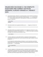 WILKES NSG 526 EXAM 3 | 150 COMPLETE QUESTIONS AND CORRECT DETAILED ANSWERS | ALREADY GRADED A+ | NEWEST 2025