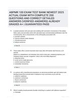 ABPMR 100 EXAM TEST BANK NEWEST 2025 ACTUAL  EXAM WITH COMPLETE 200 QUESTIONS AND CORRECT  DETAILED ANSWERS (VERIFIED ANSWERS) ALREADY  GRADED A+ | GUARANTEED PASS