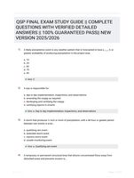 QSP FINAL EXAM STUDY GUIDE || COMPLETE QUESTIONS WITH VERIFIED DETAILED ANSWERS || 100% GUARANTEED PASS|| NEW VERSION 2025/2026