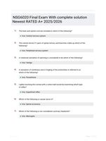 NSG6020 Final Exam With complete solution Newest RATED A+ 2025/2026
